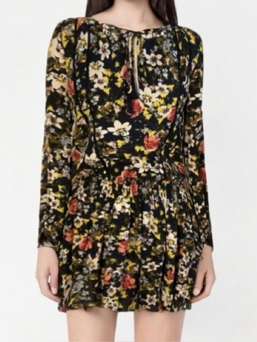 Banana Republic Valeri Floral Smocked Waist Dress Small